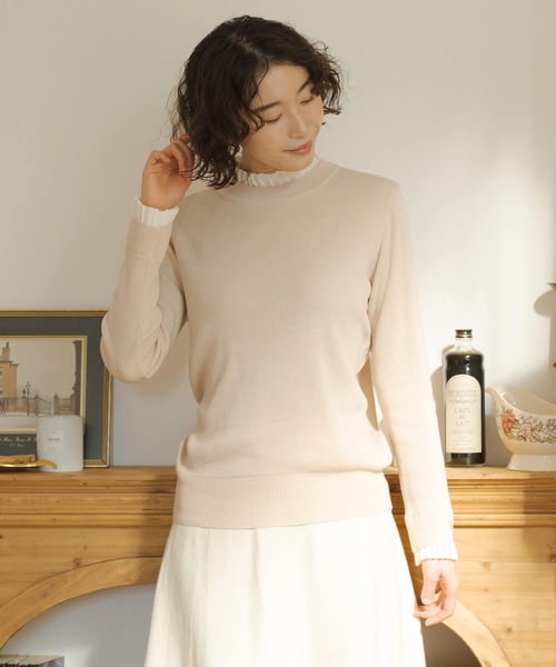 新品 かわいいフリル セーター トキドキ ニット セーター 大人かわいいフリル付ニット