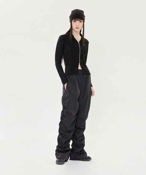 【THEAIRTOWN】スリム シャーリングパンツ★ Target パンツ 「TARGETTO 」シャーリング ナイロン / SHIRRING