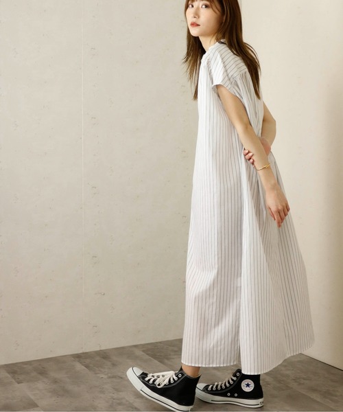 Per sist ence（パーシエンス） シャツワンピース フレンチスリーブ