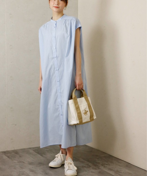 Per sist ence（パーシエンス） シャツワンピース フレンチスリーブ