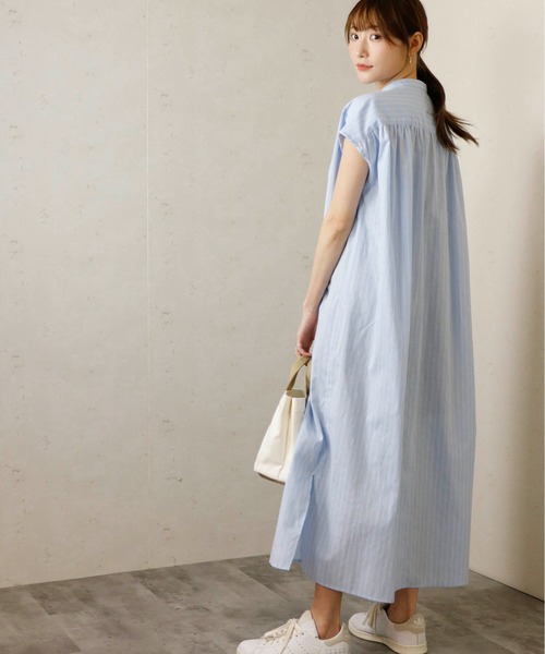 Per sist ence（パーシエンス） シャツワンピース フレンチスリーブ