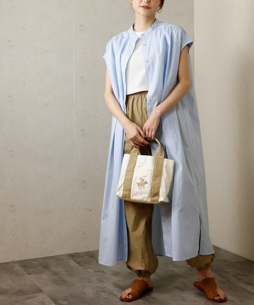 Per sist ence（パーシエンス） シャツワンピース フレンチスリーブ