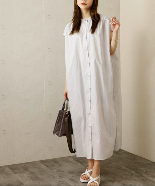 Per sist ence（パーシエンス） シャツワンピース フレンチスリーブ