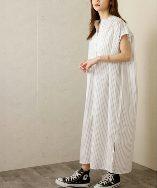 Per sist ence（パーシエンス） シャツワンピース フレンチスリーブ