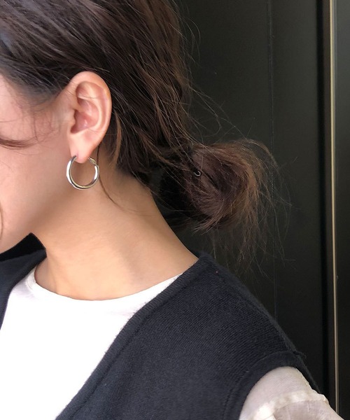   シルバー フープピアス ピアス wiwa:20mm SILVER HOOP PIERCE シルバー フープ