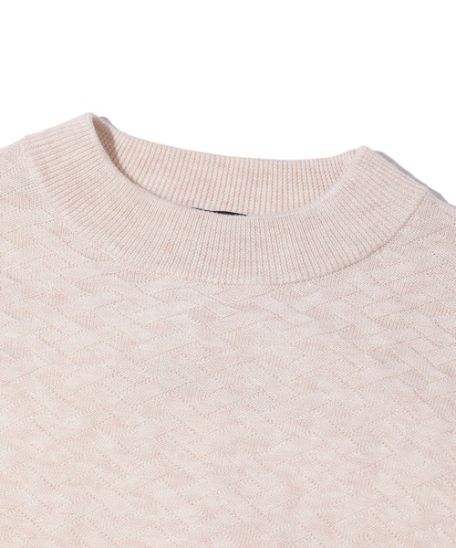 MEN'S BIGI セーター ニット ランダムヘリンボン編み12Gジャ