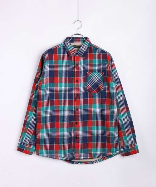 ヒス&SEAのコラボ企画　チェックシャツ WESTSEA（ウエストシー） シャツ ビエラ風 裏ボア カジュアル チェック