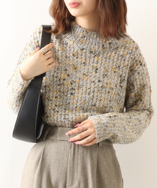 ニット セーター Anna Nicola　カラーネップラメニット レディース