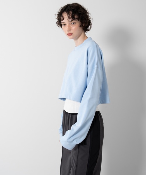 トレーナー スウェット 「ELOOPS」カジュアルクロップドトップス