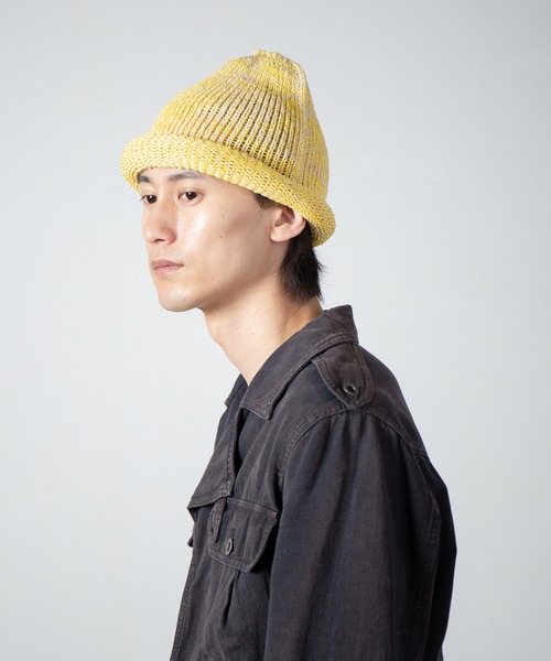 INDIETRO ASSOCIATION ニット帽 ニットキャップ Roll Hand Knit Cap