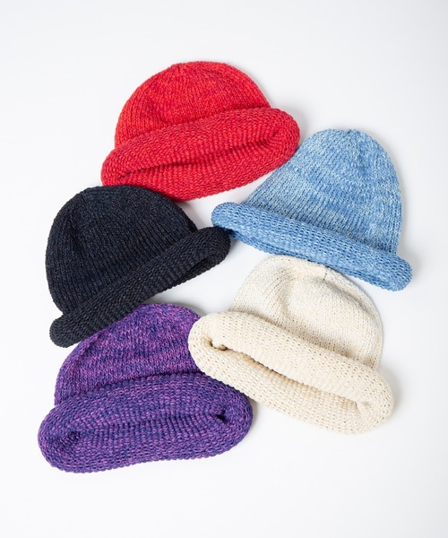 INDIETRO ASSOCIATION ニット帽 ニットキャップ Roll Hand Knit Cap