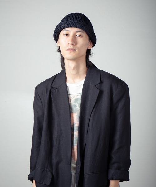 INDIETRO ASSOCIATION ニット帽 ニットキャップ Roll Hand Knit Cap