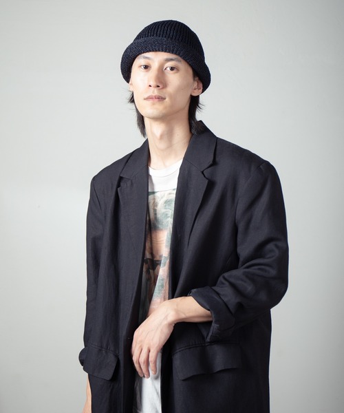 INDIETRO ASSOCIATION ニット帽 ニットキャップ Roll Hand Knit Cap