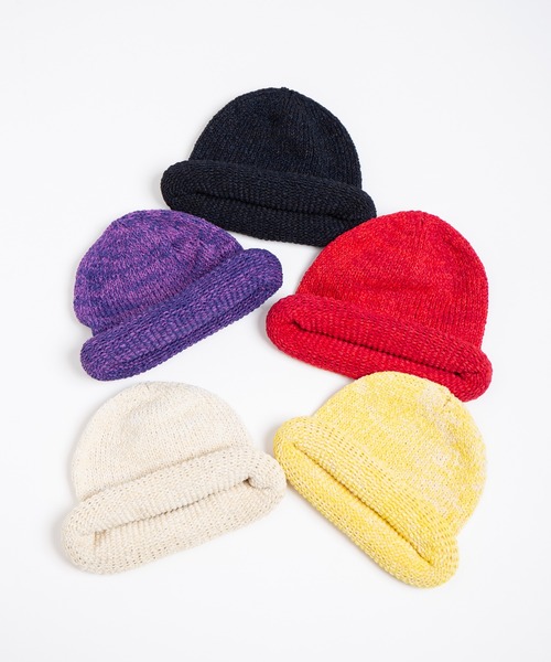 INDIETRO ASSOCIATION ニット帽 ニットキャップ Roll Hand Knit Cap