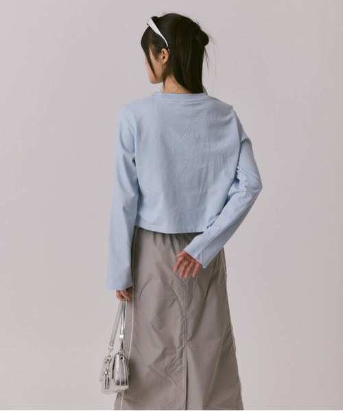 codegraphy tシャツ (WOMAN) WAVE Symbol Crop Long SLEEVE