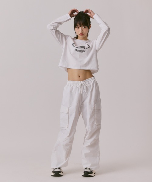 codegraphy tシャツ (WOMAN) WAVE Symbol Crop Long SLEEVE