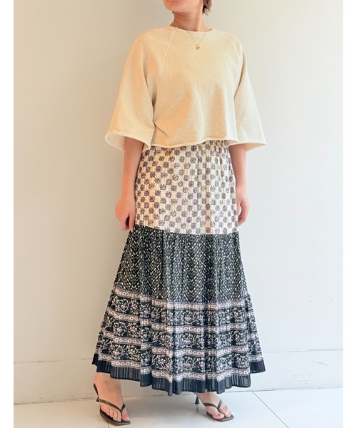 sara mallika スカート CTN KIKA ETHNIC PRT SK : ZOZOTOWN Yahoo!店 