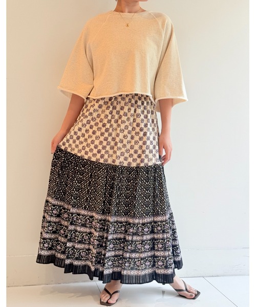 sara mallika スカート CTN KIKA ETHNIC PRT SK : ZOZOTOWN Yahoo!店  