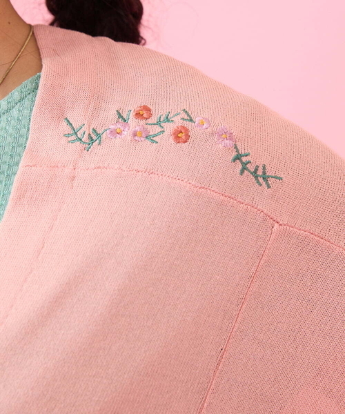 Jocomomola カーディガン Flor フラワー刺繍トッパー