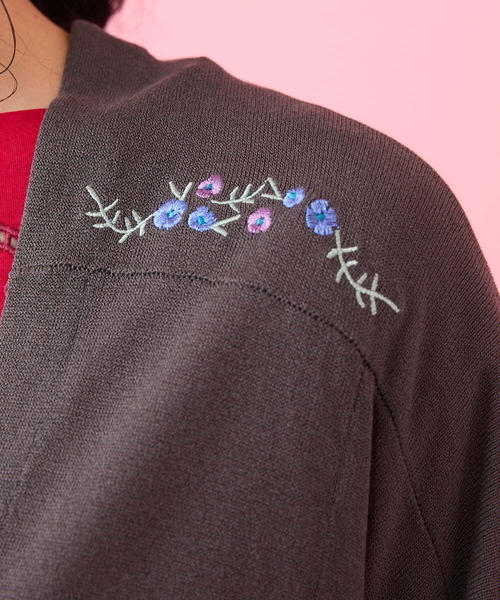 Jocomomola カーディガン Flor フラワー刺繍トッパー