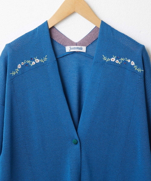 カーディガン Flor フラワー刺繍トッパーカーディガン レディース Jocomomola カーディガン Flor フラワー刺繍トッパー