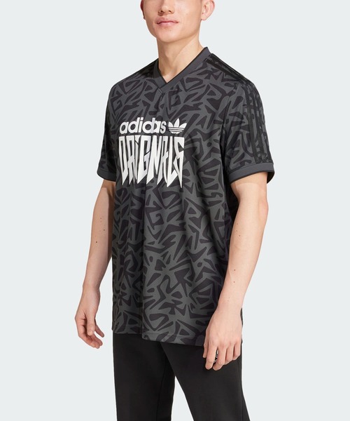 ジャージーTシャツ δ adidas tシャツ 総柄プリントジャージー / アディダスオリジナル