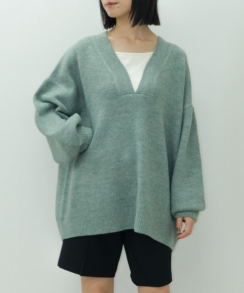 HEILIS ニット セーター 深Vネックプルオーバーニット