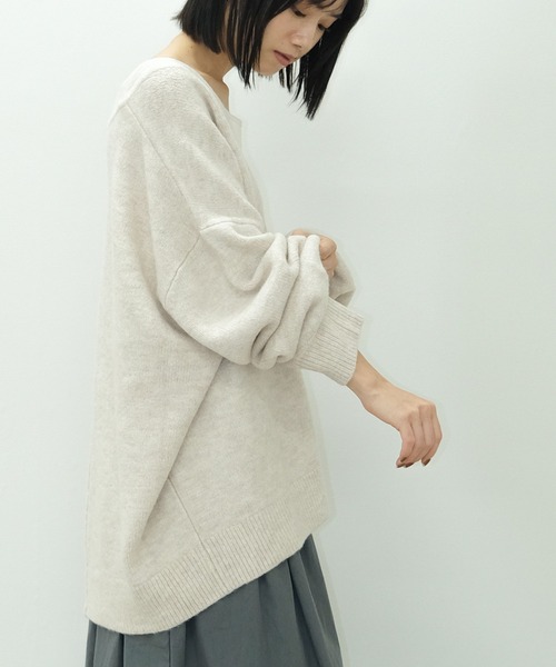 HEILIS ニット セーター 深Vネックプルオーバーニット