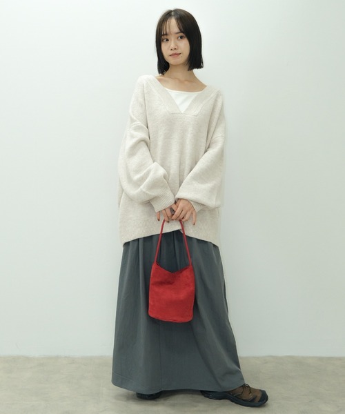HEILIS ニット セーター 深Vネックプルオーバーニット