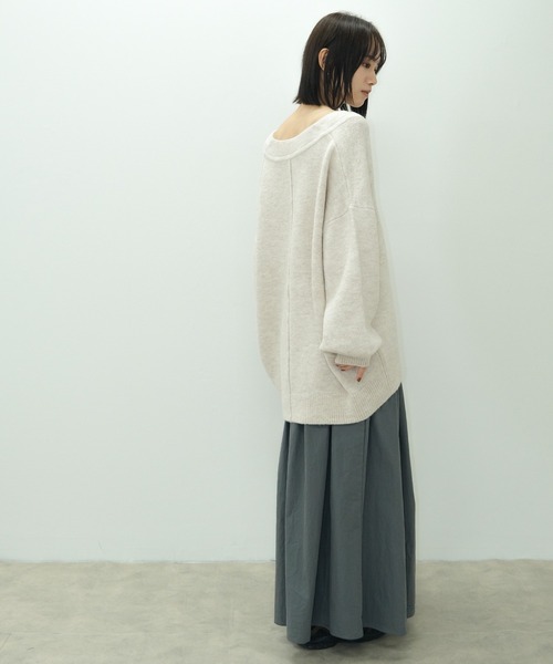 HEILIS ニット セーター 深Vネックプルオーバーニット