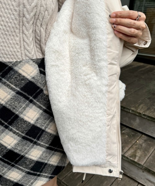 Loueme ダウンコート ダウンジャケット ボリュームファーフード