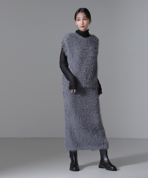 NANO universe（ナノ・ユニバース） ニット セーター フェザーヤーン