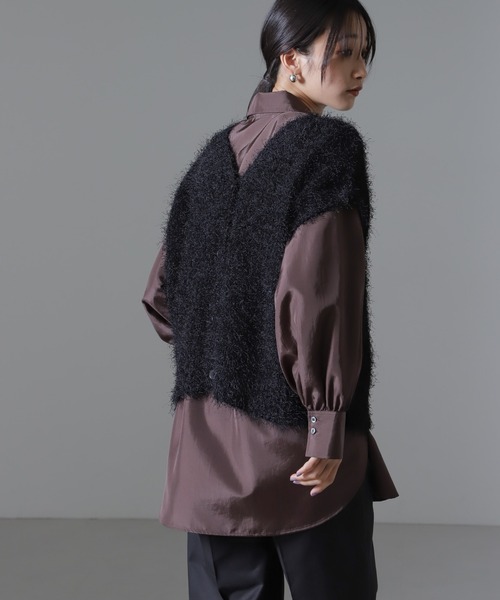 NANO universe（ナノ・ユニバース） ニット セーター フェザーヤーン