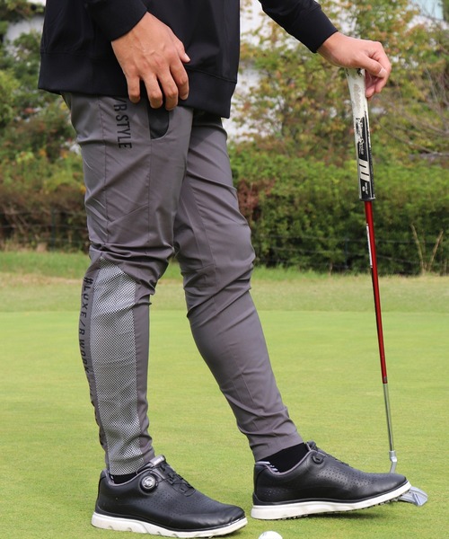 LUXE/R GOLF ストレッチ ブロード メッシュ 切り替え チノパンツ チノパン (RM)「LUXE/R GOLF」ストレッチ ブロード メッシュ