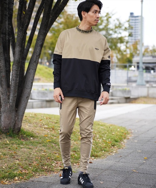 LUXE/R GOLF ストレッチ ブロード メッシュ 切り替え チノパンツ チノパン (RM)「LUXE/R GOLF」ストレッチ ブロード メッシュ