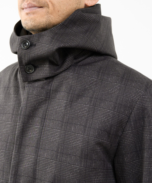MEN'S MELROSE ブルゾン アウター グレンチェックボンディングスタンド