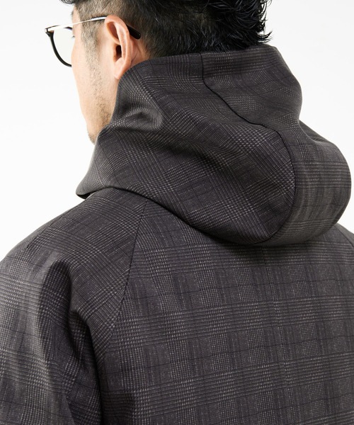 MEN'S MELROSE ブルゾン アウター グレンチェックボンディングスタンド MEN'S MELROSE ブルゾン アウター グレンチェックボンディングスタンド