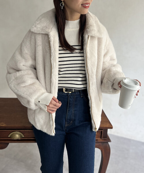 Chez toi（シェトワ） コート アウター ミンクファーコクーン