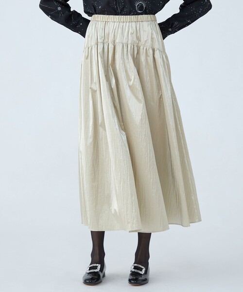 Ballsey（ボールジィ） スカート シャイニーコーティング ギャザー