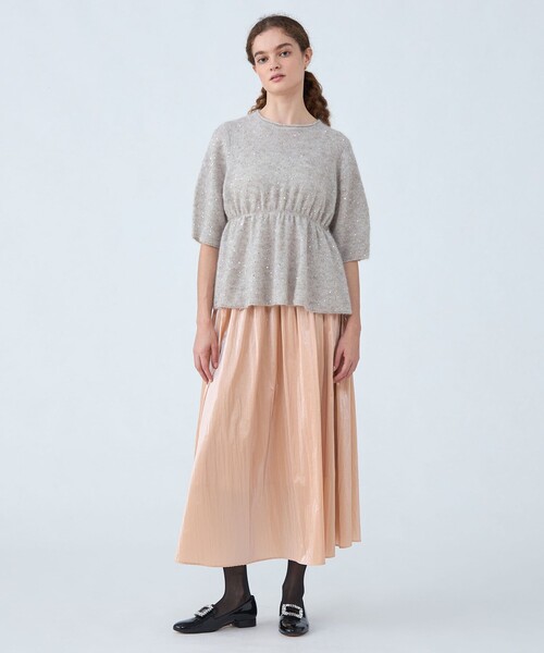 おまとめ【6Y】キャロラインボスマンズ/シャイニートップス＋ホワイトスカート Ballsey（ボールジィ） スカート シャイニーコーティング ギャザー