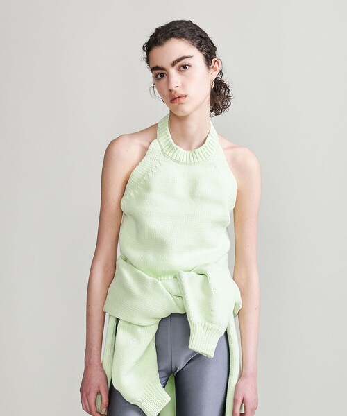 H beauty&youth コットンナイロンリリヤーンホルターネックニット H BEAUTY&YOUTH UNITED ARROWS ニット セーター 「H」コットン