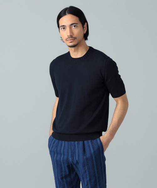 グランサッソ/Tシャツネイビー/422888 Gran Sasso tシャツ GRAN SASSO / 14ゲージ コットン クルー