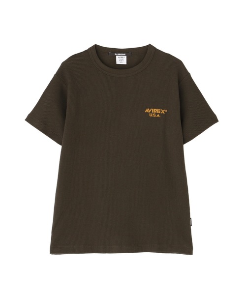 ■AVIREX■大人気 ミニワッフル 半袖Tシャツ 国内発送 すぐ届く AVIREX tシャツ MINI WAFFLE T-SHIRT / ミニワッフル 半袖T
