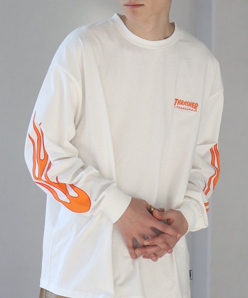 THRASHER スパイダー ロンT スペードタグ　Lサイズ　袖プリント THRASHER スパイダー ロンT スペードタグ Lサイズ 袖プリント