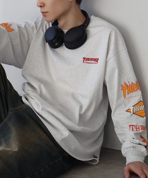 THRASHER スケートウェア Lサイズ THRASHER tシャツ 「THRASHER/スラッシャー」THRASHER Sleeve