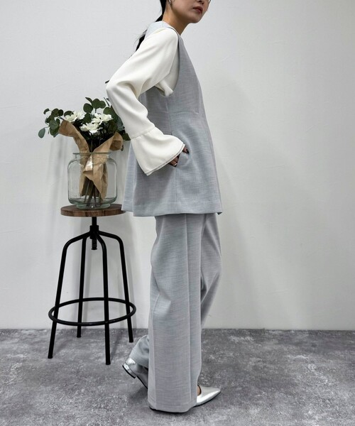 fredy emue（フレディエミュ） ベスト ジレ ダブルクロスノーカラー