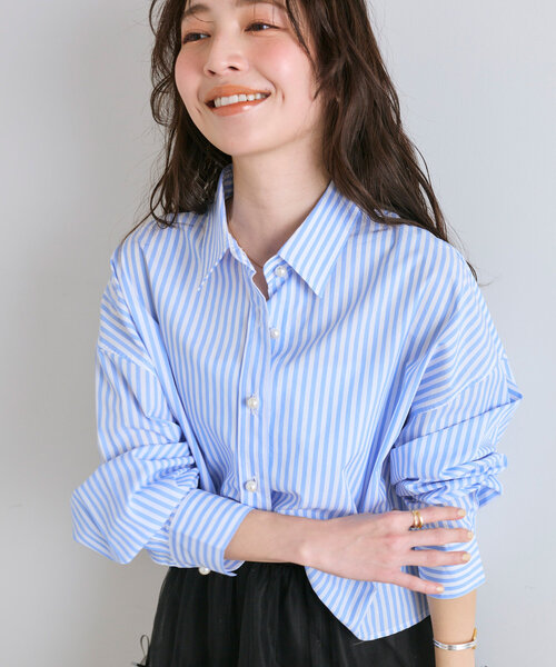 リミフゥ 20SS ダブルストラップドットカットワークシャツ / ブラウス シャツ 刺繍 トップス シャツブラウス レディース 前開き 半袖