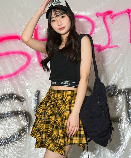 shrita（シュリータ） スカート イレヘムチェックスカート「低身長さん