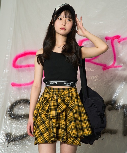 shrita(シュリータ) スカート イレヘムチェックスカート「低身長さん shrita(シュリータ) スカート イレヘムチェックスカート「低身長さん