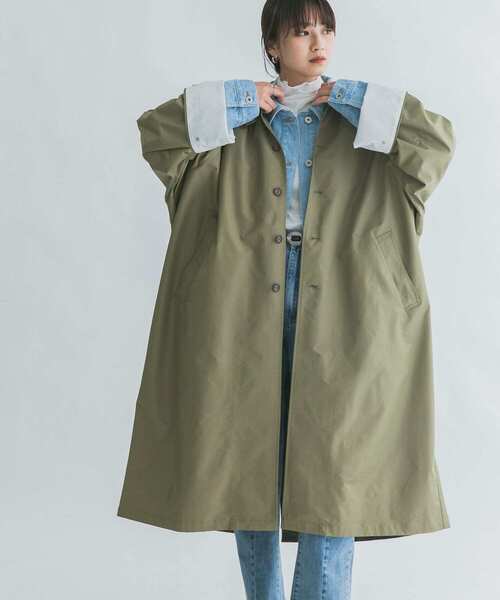 KBF（ケービーエフ） ステンカラーコート ONE カーキ レディース